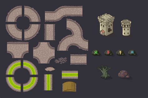 Tower Defense Game Tilesets