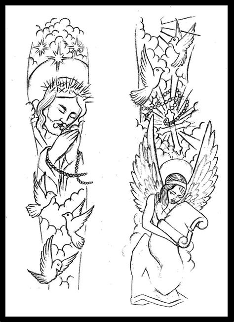 Religious Sleeve Tattoo Design By Thirteen7s On Deviantart