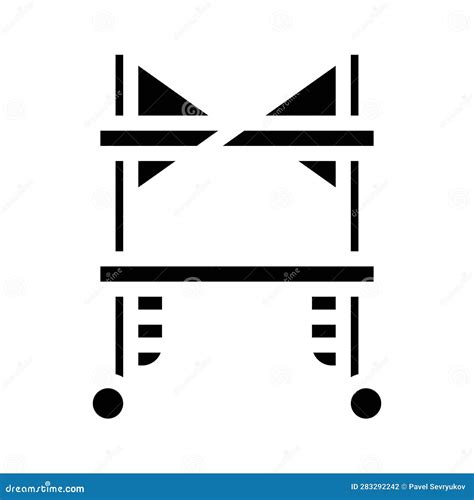 Scaffolding Civil Engineer Glyph Icon Vector Illustration Stock Vector