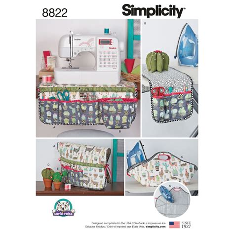 Simplicity Pattern 8822 Sewing Room Accessories Sewing Machine Cover