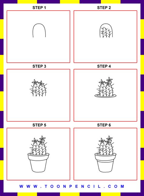 How To Draw A Cactus Step By Step At Drawing Tutorials