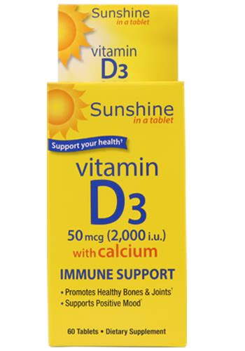 Sunshine Vitamin D 50 Mcg 2000 Iu Windmill Vitamins