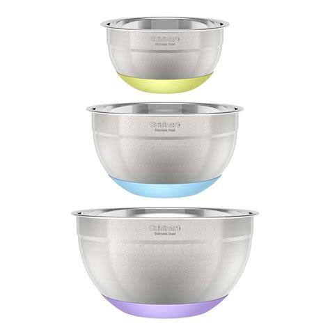 Cuisinart Stainless Steel Mixing Bowl Set 3 Pieces