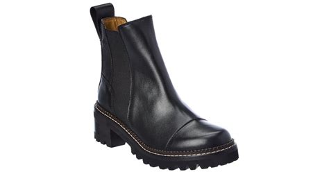 See By Chloé Mallory Leather Chelsea Boot In Black Lyst