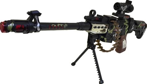 Kids Toy Machine Gun Army Police Soldier With Light Sound Vibration