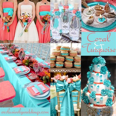 Teal And Coral Wedding Colors