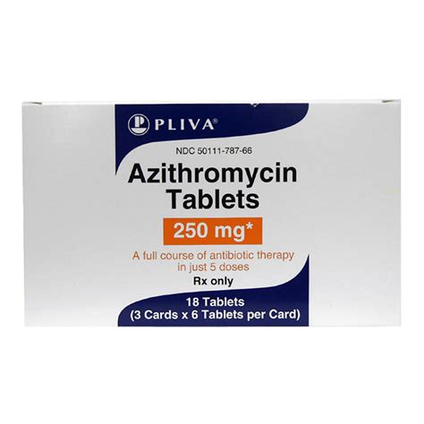 Assessment of azithromycin in combination with other antimalarial drugs against plasmodium falciparum in vitro. Azithromycin/Zithromax Rx Tablets, 250 mg x 18 ct