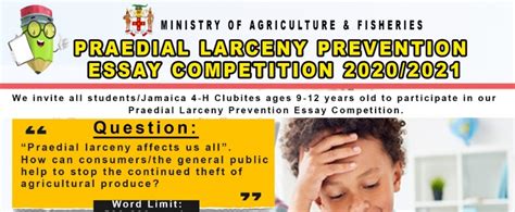 Praedial Larceny Competition Ministry Of Agriculture Fisheries And