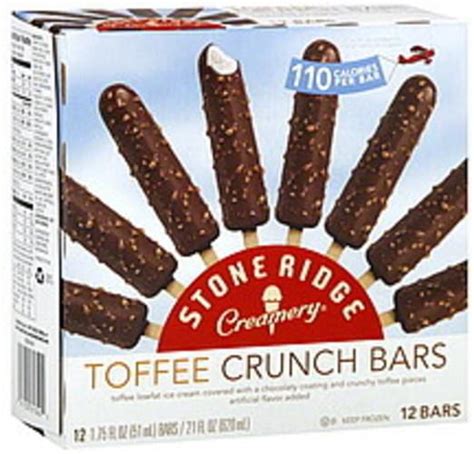 Stone Ridge Creamery Toffee Crunch Bars 12 Ea Nutrition Information