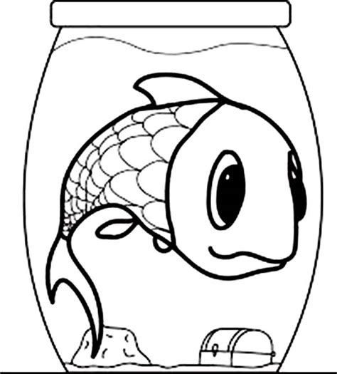 Download or print fish coloring pages for kids. Giant Fish In A Small Fish Bowl Coloring Page - Download & Print Online Coloring Pages for Free ...