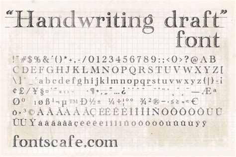 Handwriting Draft Font Fontscafe Fontspace