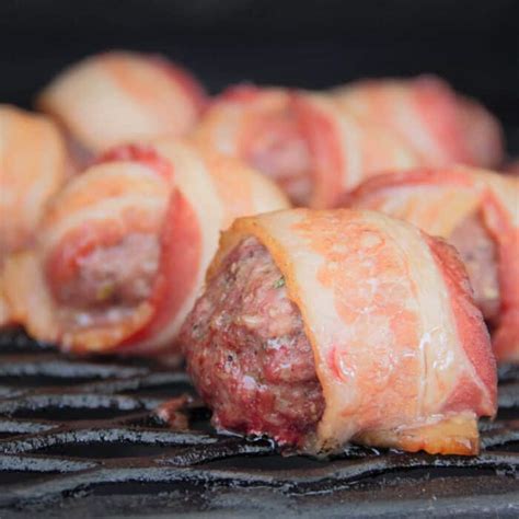 Cheese Stuffed Bacon Wrapped Meatballs Bush Cooking