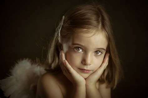 Little Angels Girl Portrait Hd Wallpaper