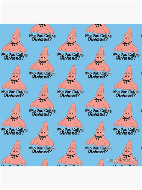 Who You Calling Pinhead Spongebob Floor Pillow By Lagginpotato64