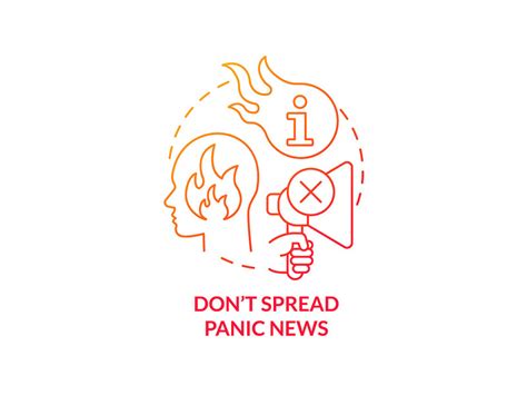 Do Not Spread Panic News Red Gradient Concept Icon By Bsd ~ Epicpxls