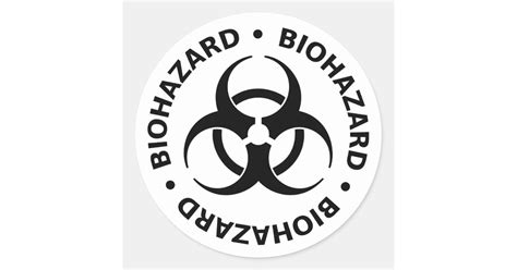 Biohazard Warning Classic Round Sticker Zazzle