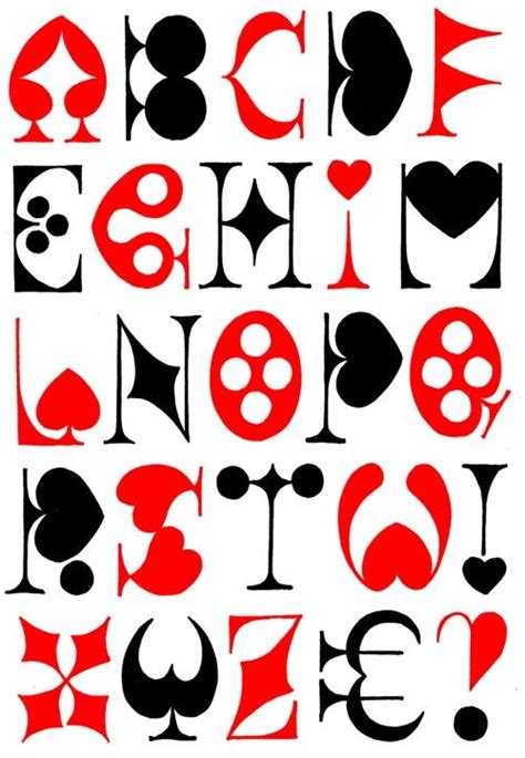 An Alphabet Made For Agatha Heeren Inspired By Playing Cards