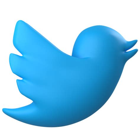 App Twitter Logo Tweet Bird Animal Social Media 3d Illustration