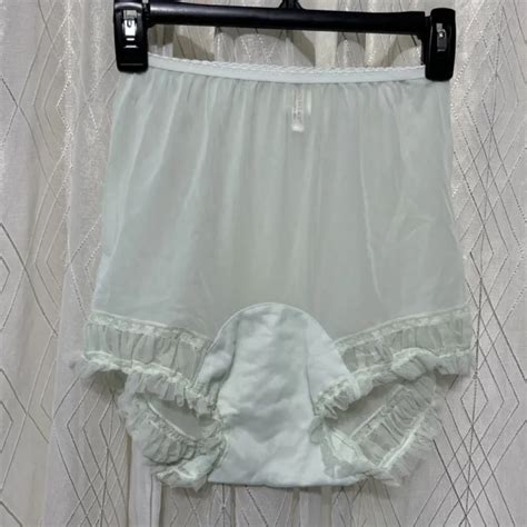 Vintage Granny Nylon Sissy Sheer Beige Plus Size Panties Secrets In Lace 3x 9 25 Picclick