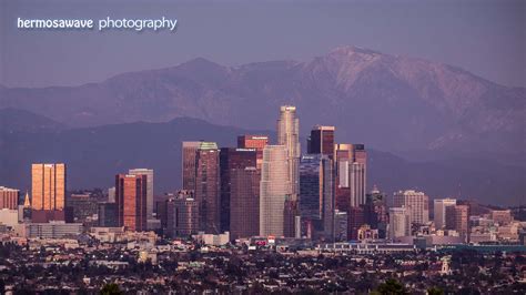 Hermosawave Photography Los Angeles Skyline At Dusk