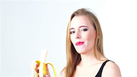 Young Girl Sexy Eating A Banana Stock Footage Video 15621517 Shutterstock