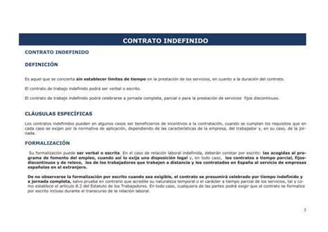 Contrato De Trabajo Por Tiempo Indefinido Ordinario