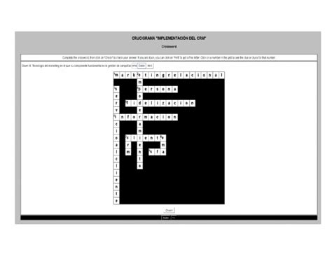 Crucigrama Implementacion Del Crm Sena