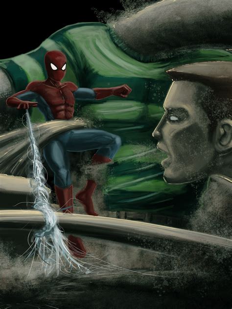 Spider Man Vs Sandman Fan Art Poster Print Etsy