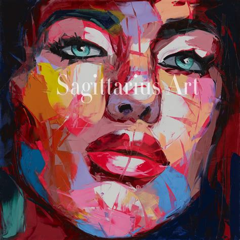Francoise Nielly Designer Hand Painted High Quality Cool Face Art
