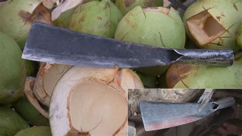 Making A Simple But Very Very Sharp Knife For Cutting Coconut From