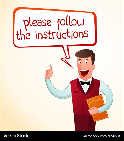 Give An Instruction Royalty Free Vector Image Vectorstock