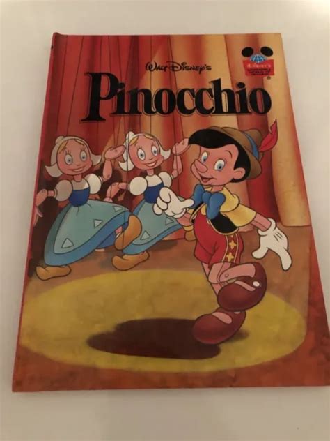 Walt Disney Wonderful World Of Reading Pinocchio Hardcover Book Vintage