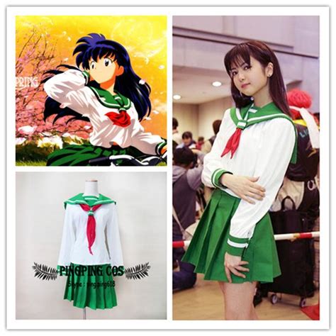 Anime Inuyasha Cosplay Higurashi Kagome Cosplay Costume Sailor Womens