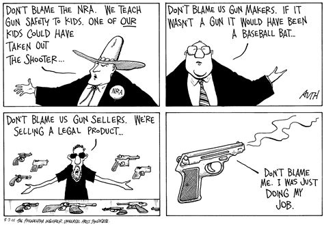 Gun Cartoons From The Archive Tony Auth