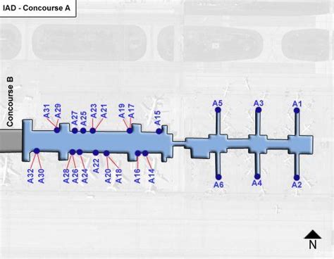 Dulles Concourse Map Dulles Airport Concourse Map District Of