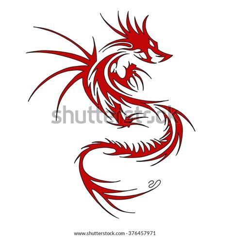 Red Dragon Tattoo Design Stock Illustration 376457971 Shutterstock