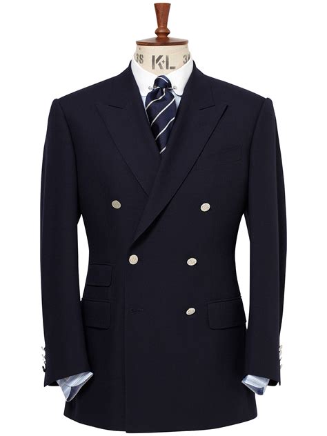Chester Barrie Double Breasted Blazer Navy At John Lewis And Partners