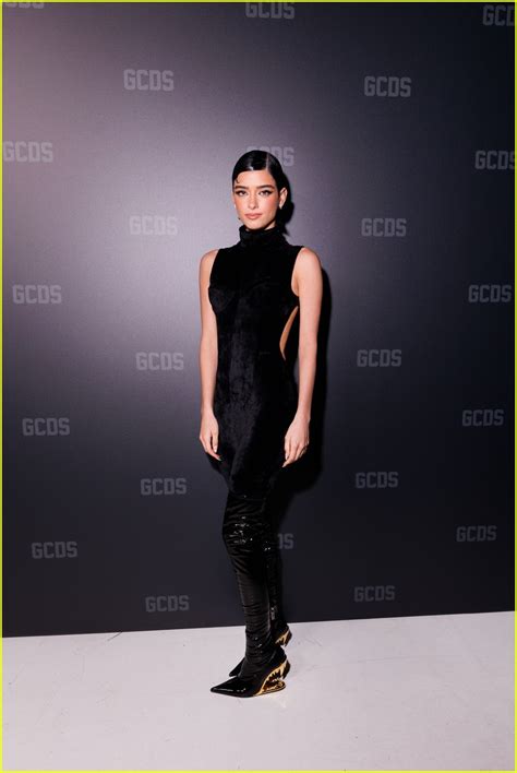 Dua Lipa Dares To Bare In Sheer Black Jumpsuit For Gcds Milan Fashion