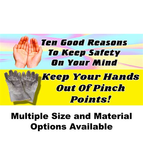 Safety Banner 1076 Keep Keep Your Hands Out Of Pinch Points