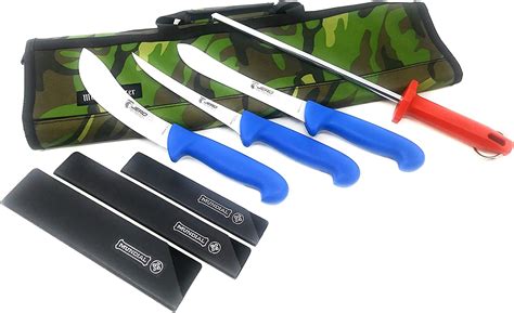 mad cow cutlery 8 piece butcher set with durable messermeister camo knife case