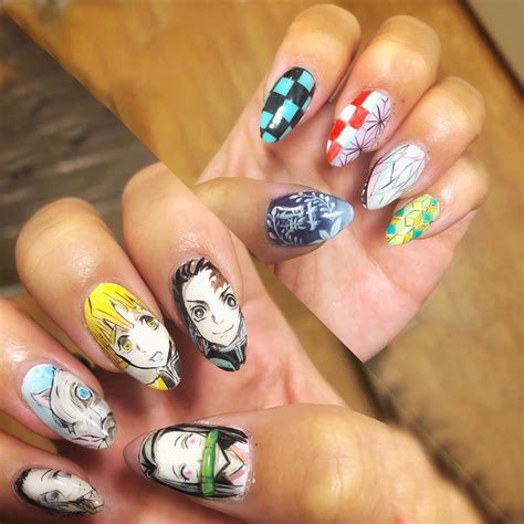 Nezuko Demon Slayer Nail Art Digital Art Artwork Anime Snow Kimetsu No