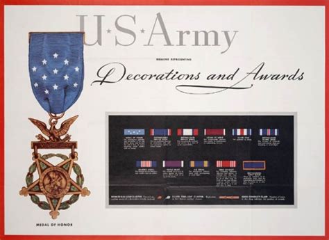 Us Military Awards And Decorations Poster Decoration For Home