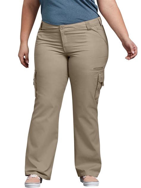 Womens Plus Size Relaxed Fit Cargo Pants