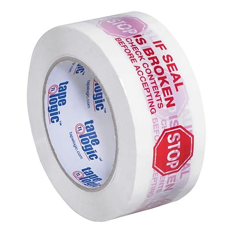 Tape Logic® Pre Printed Carton Sealing Tape Stop If Seal Is Broken