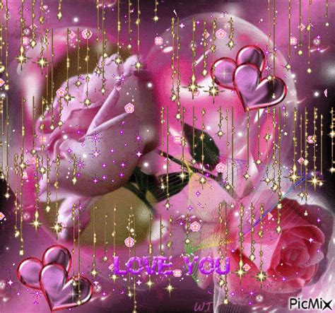 Beautiful Pink Roses Free Animated  Picmix