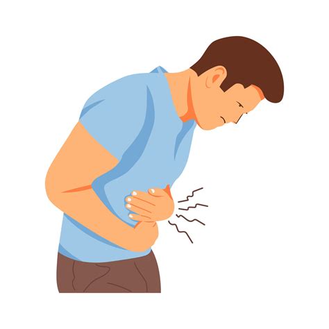 vector illustration of stomachache symptom person concept 24267040