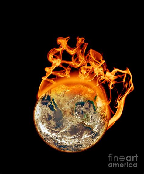 Earth On Fire Digital Art By Scott Laffin Fine Art America