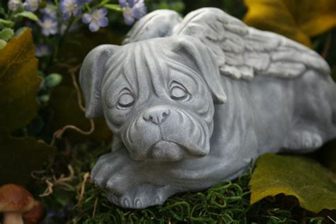 Boxer Angel Dog Statue Boxer Or Bull Mastiff Concrete Statue Etsy