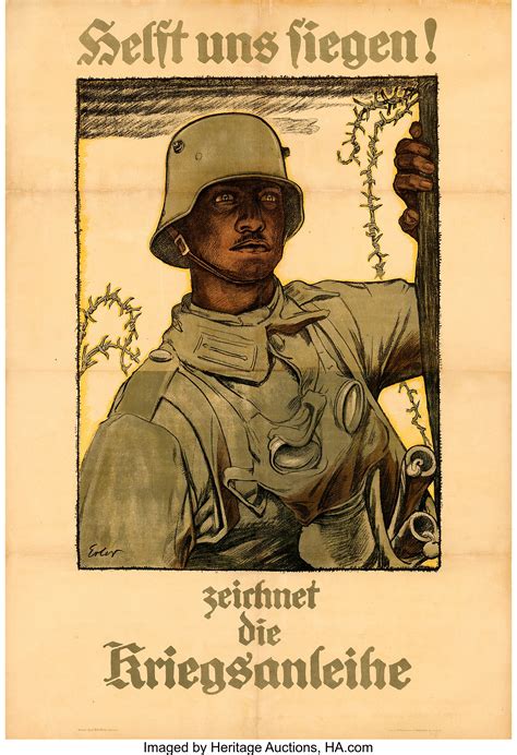 World War I Propaganda 1917 German Poster 375 X 55 Help Us