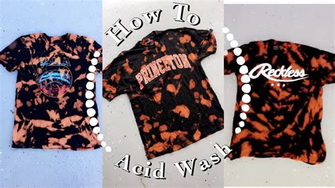 how to acid wash t shirts w bleach diy youtube
